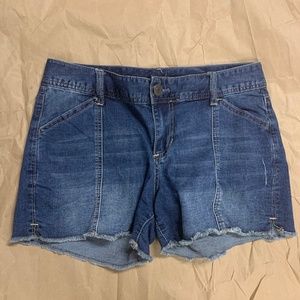 Maurices Blue Jean Denim Cut Off Shorts